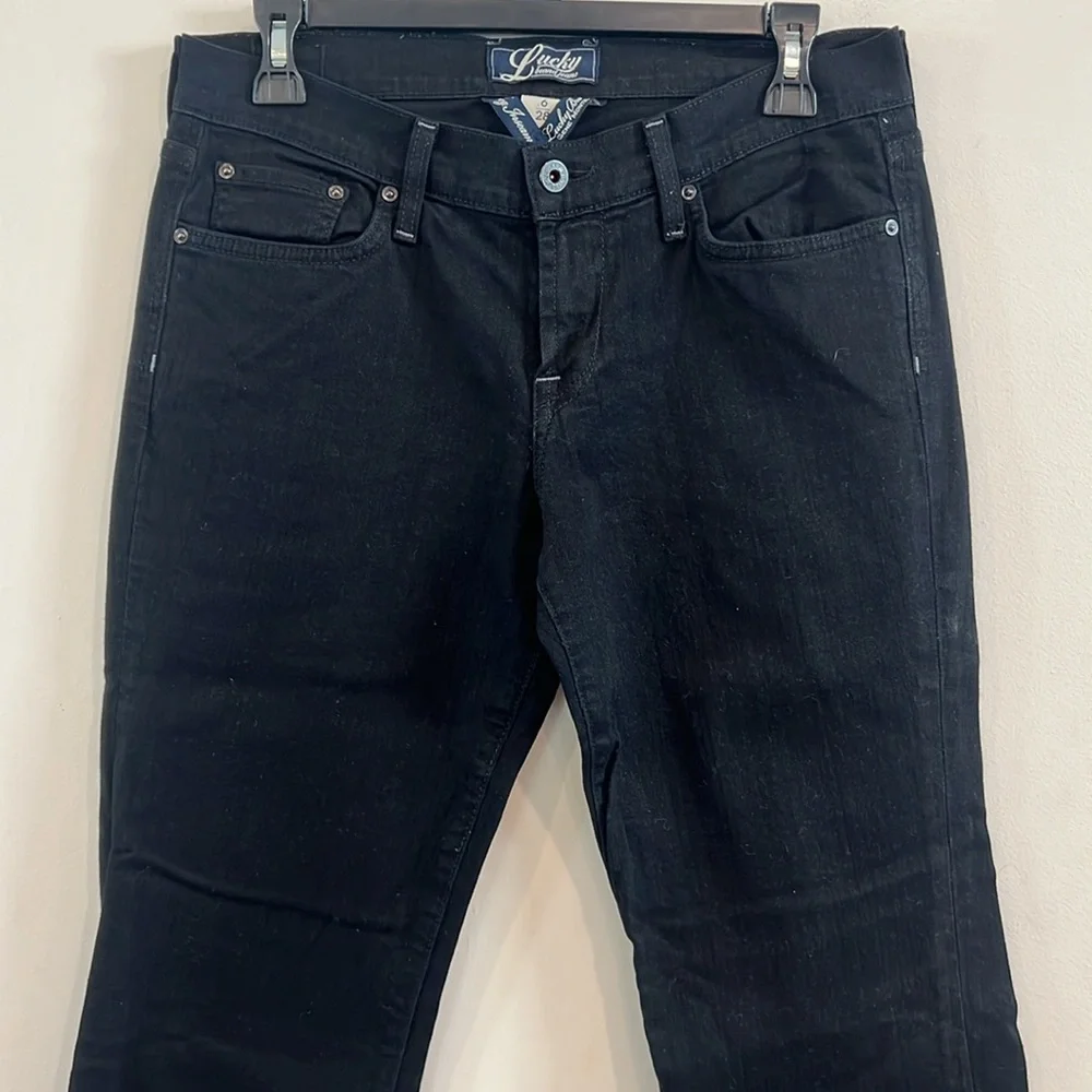 Lucky‎ Brand Women’s Black Knox Sweet N Low Wide Leg Denim Jeans Size 6